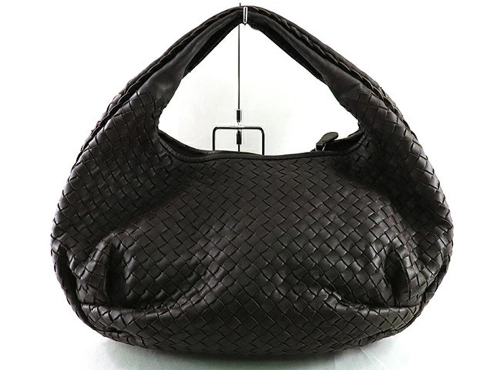 BOTTEGA VENETA Shoulder Bag Tote Handbag Intrecciato Dark Brown